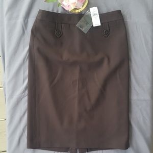 LOFT Ann Taylor NWT Brown Pencil Skirt